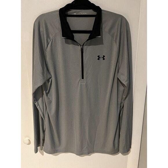 Under Armour Other - Under‎ Armour Heatgear Men's Tech ½ Zip Long Sleeve Shirt Gray XL